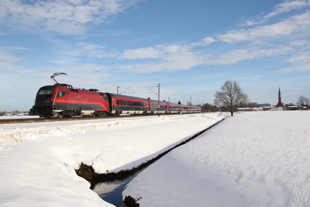 1116 213-0 an einem herrlichen Wintertag des 2. Januar 2015 bei bersee.