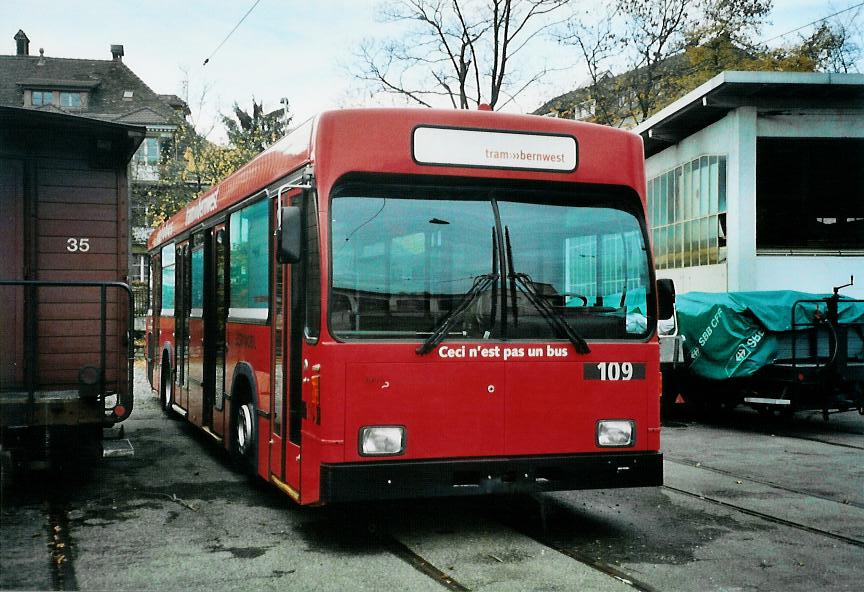 (111'832) - Bernmobil, Bern - Nr. 109 - Volvo/R&J am 9. November 2008 in Bern, Burgernziel