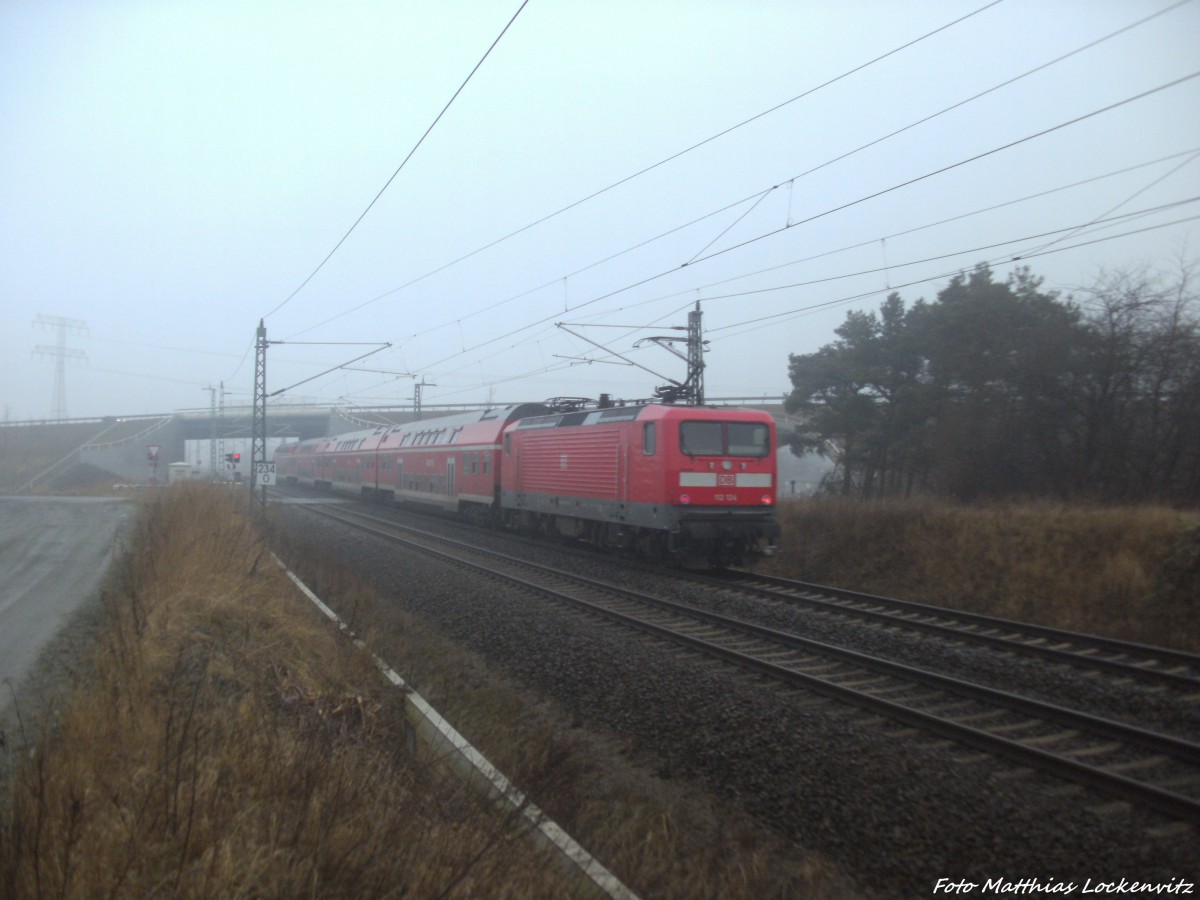 112 104 als RE3 aus Elsterwerda in Richtung Stralsund Hbf am 6.3.14