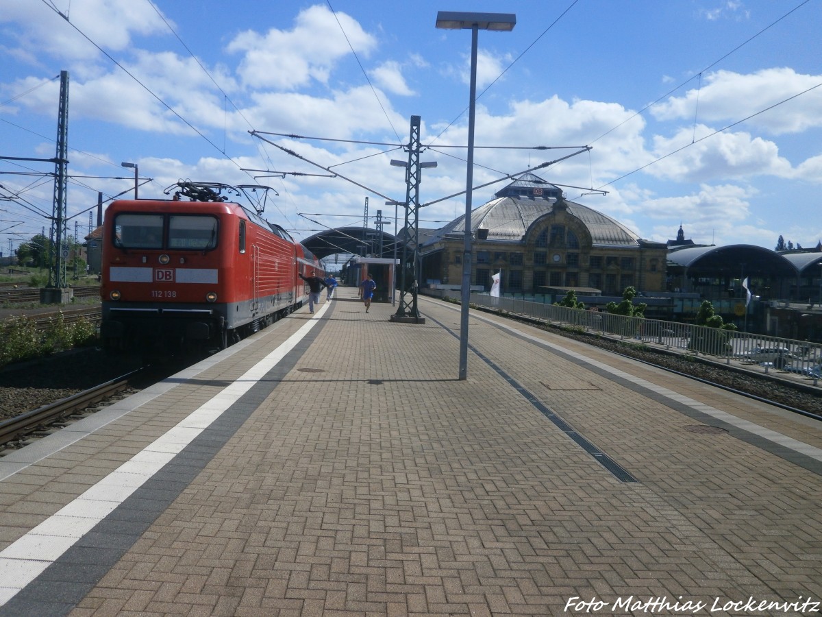 112 138 beim verlassen des Hallenser Hbf am 14.5.15