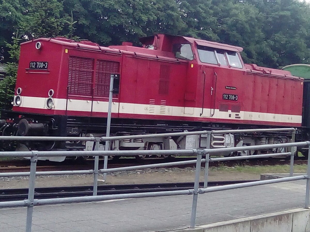 112 708 im Bahnhof Putbus Abgestellt am 7.7.17