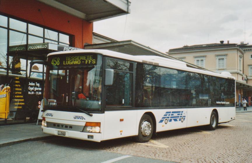 (112'609) - ARL Tesserete - Nr. 9/TI 29'409 - Setra am 9. Dezember 2008 beim Bahnhof Lugano