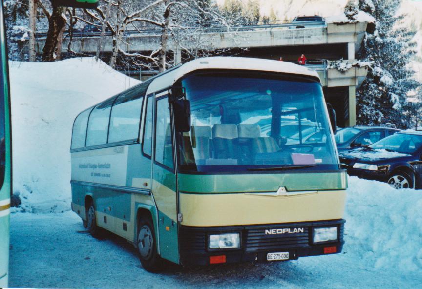 (113'509) - ASK Schangnau - BE 275'000 - Neoplan (ex Lonza, Visp) am 2. Januar 2009 in Lenk, Talstation Betelberg