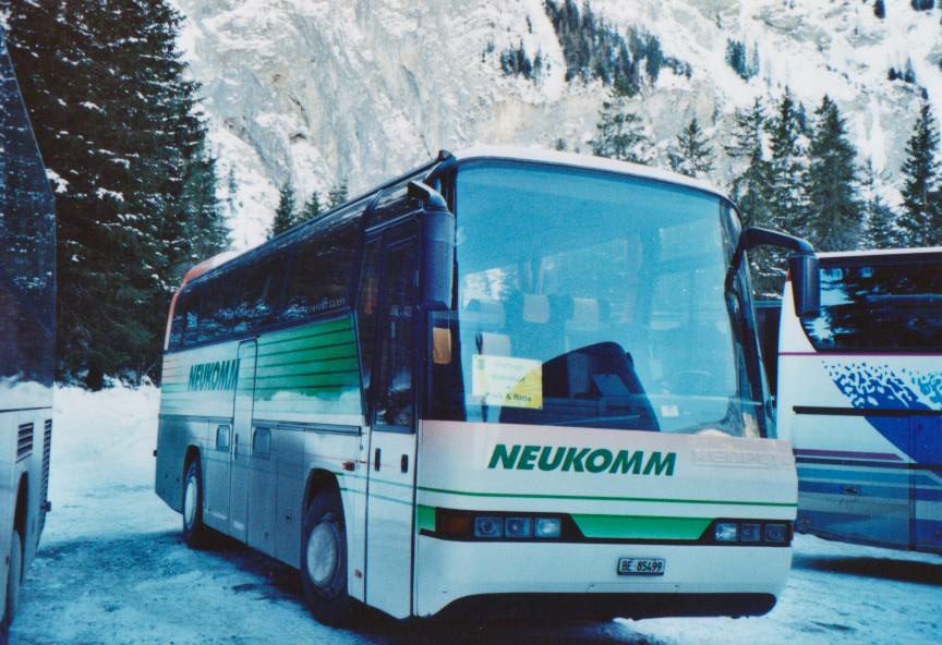 (113'809) - Neukomm, Horboden - BE 85'499 - Neoplan am 11. Januar 2009 in Adelboden, Unter dem Birg