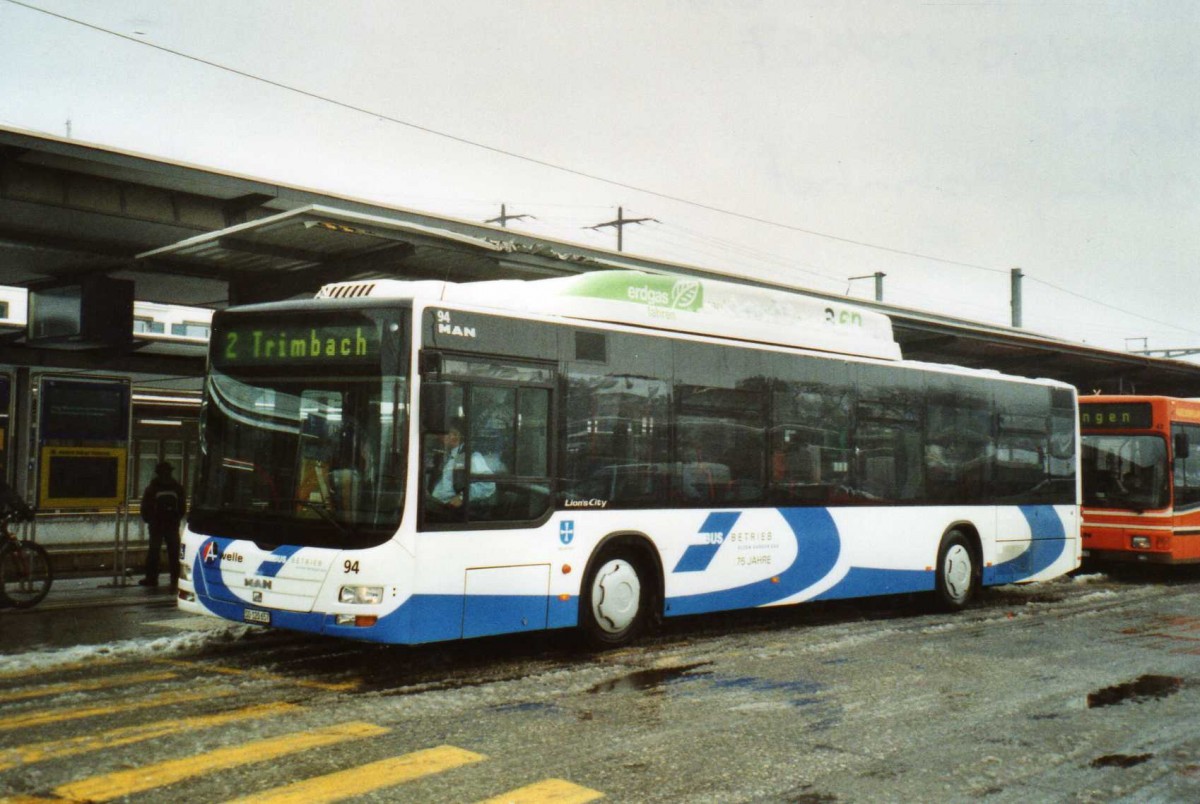 (114'421) - BOGG Wangen b.O. - Nr. 94/SO 120'657 - MAN am 17. Februar 2009 beim Bahnhof Olten