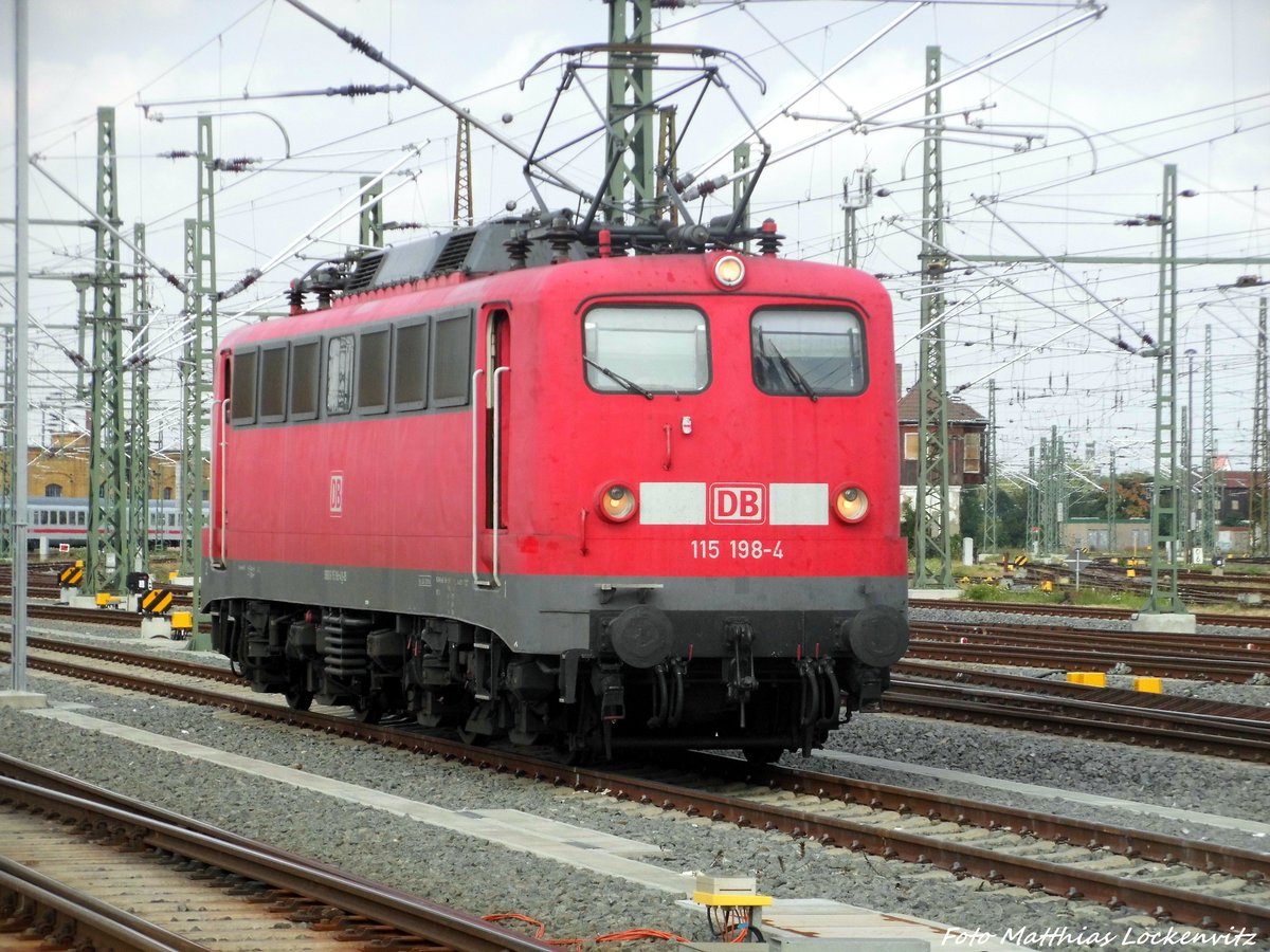 115 198-4 kurz vor dem verlassen des Leipziger Hbf´s am 26.7.16