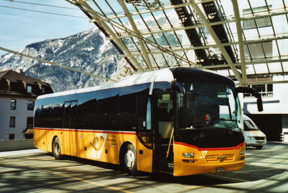 (115'115) - PostAuto Graubnden - GR 162'979 - MAN am 14. Mrz 2009 in Chur, Postautostation