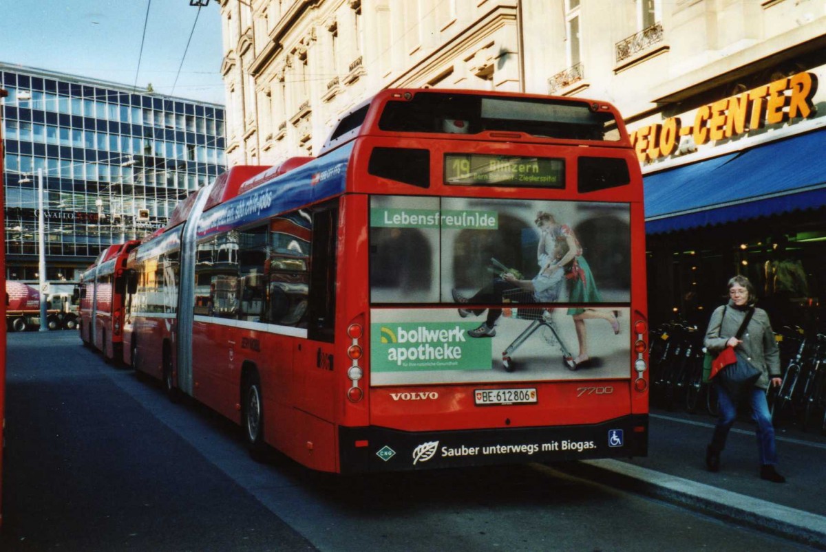 (115'319) - Bernmobil, Bern - Nr. 806/BE 612'806 - Volvo am 16. Mrz 2009 in Bern, Hirschengraben