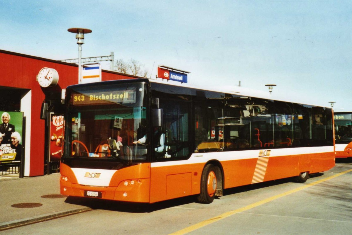 (115'506) - AOT Amriswil - Nr. 6/TG 62'894 - Neoplan am 18. Mrz 2009 beim Bahnhof Amriswil