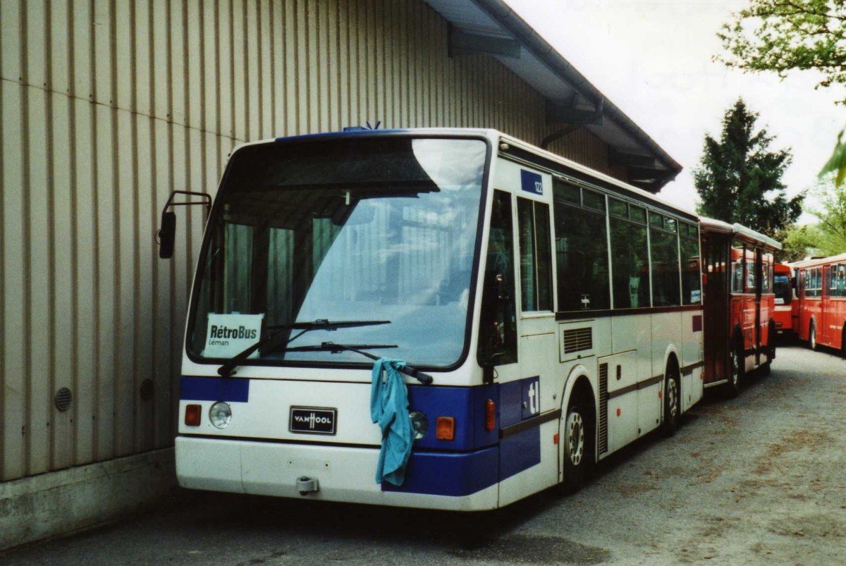 (116'136) - TL Lausanne (Rtrobus) - Nr. 122 - Van Hool am 25. April 2009 in Bressonnaz, Rtrobus