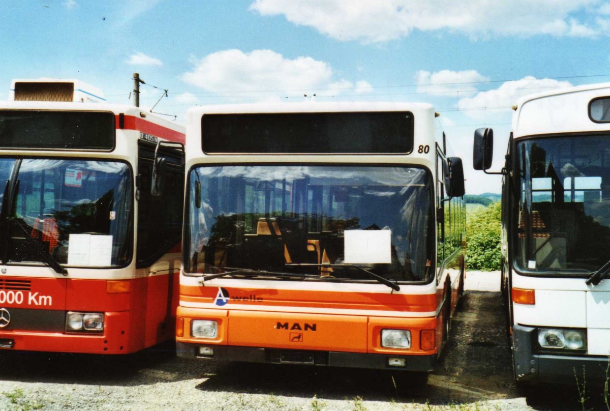 (116'710) - Aus der Schweiz: BOGG Wangen b.O. - Nr. 80 - MAN (ex SOO Olten Nr. 80) am 26. Mai 2009 in Sighisoara