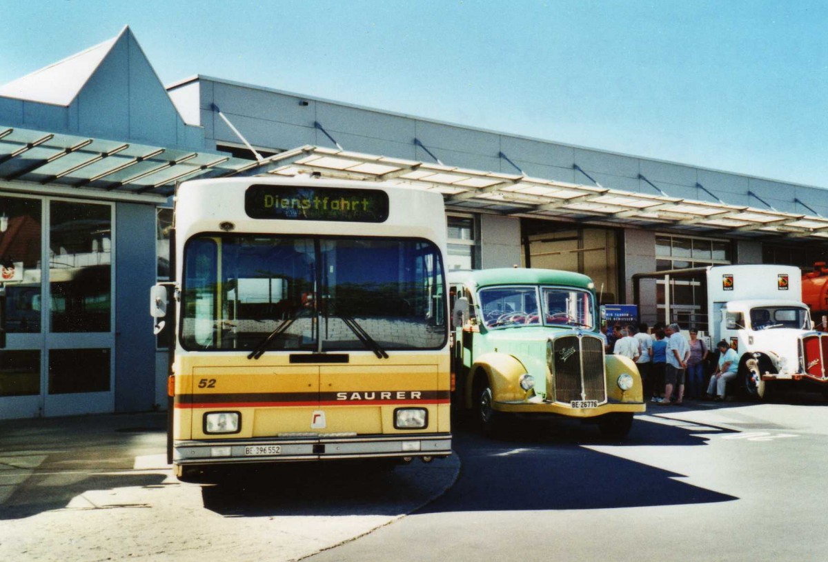 (117'602) - STI Thun - Nr. 52/BE 396'552 - Saurer/R&J am 13. Juni 2009 in Thun, Garage