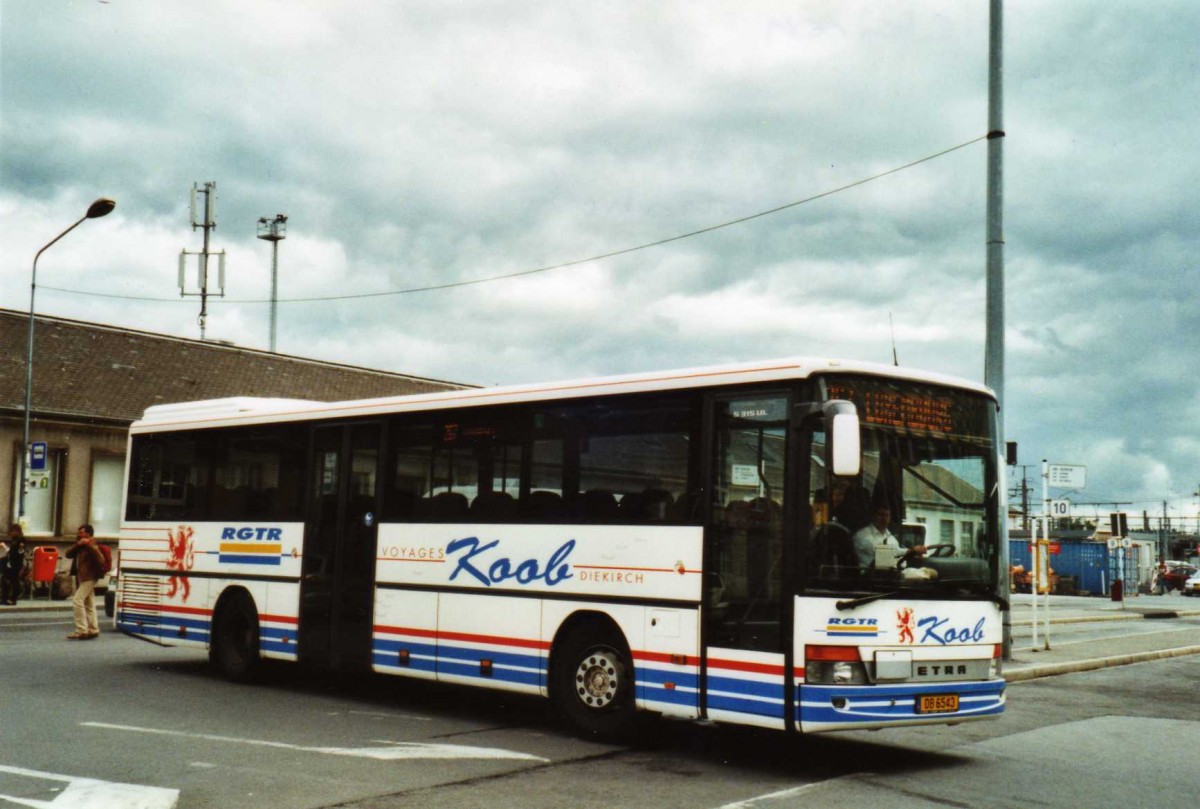 (118'814) - Koob, Diekirch - DB 6543 - Setra am 8. Juli 2009 beim Bahnhof Luxembourg