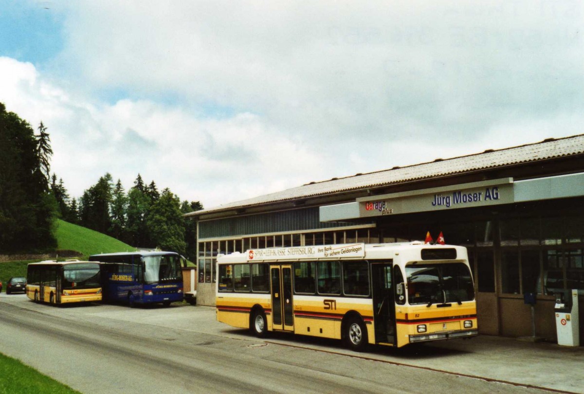 (119'508) - STI Thun - Nr. 52/BE 396'552 - Saurer/R&J am 9. August 2009 in Teuffenthal, Garage Moser