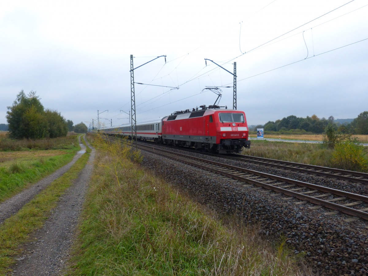 120 140-9 mit IC kurz vor Bamberg 12.10.2013