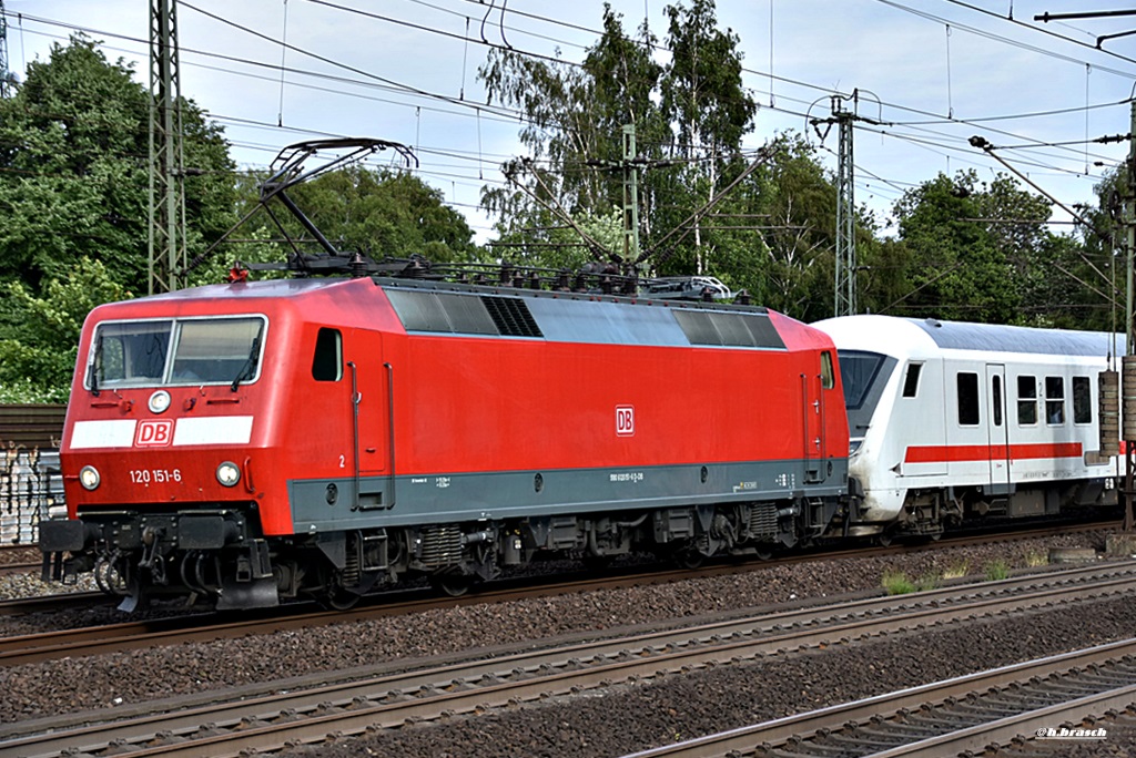 120 151-6 fuhr mit einen IC zum bahnhof hh-harburg,10.06.16