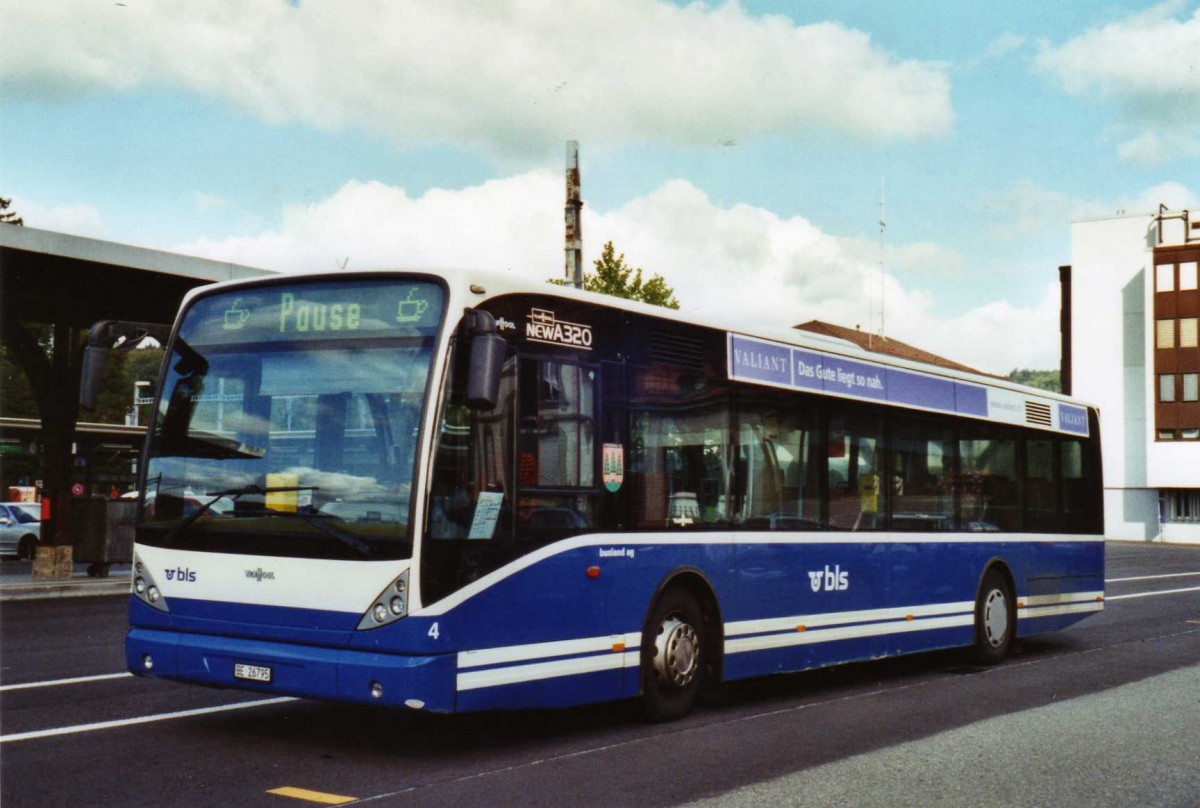 (121'227) - Busland, Burgdorf - Nr. 4/BE 26'795 - Van Hool (ex AOE Langnau Nr. 4) am 14. September 2009 beim Bahnhof Burgdorf