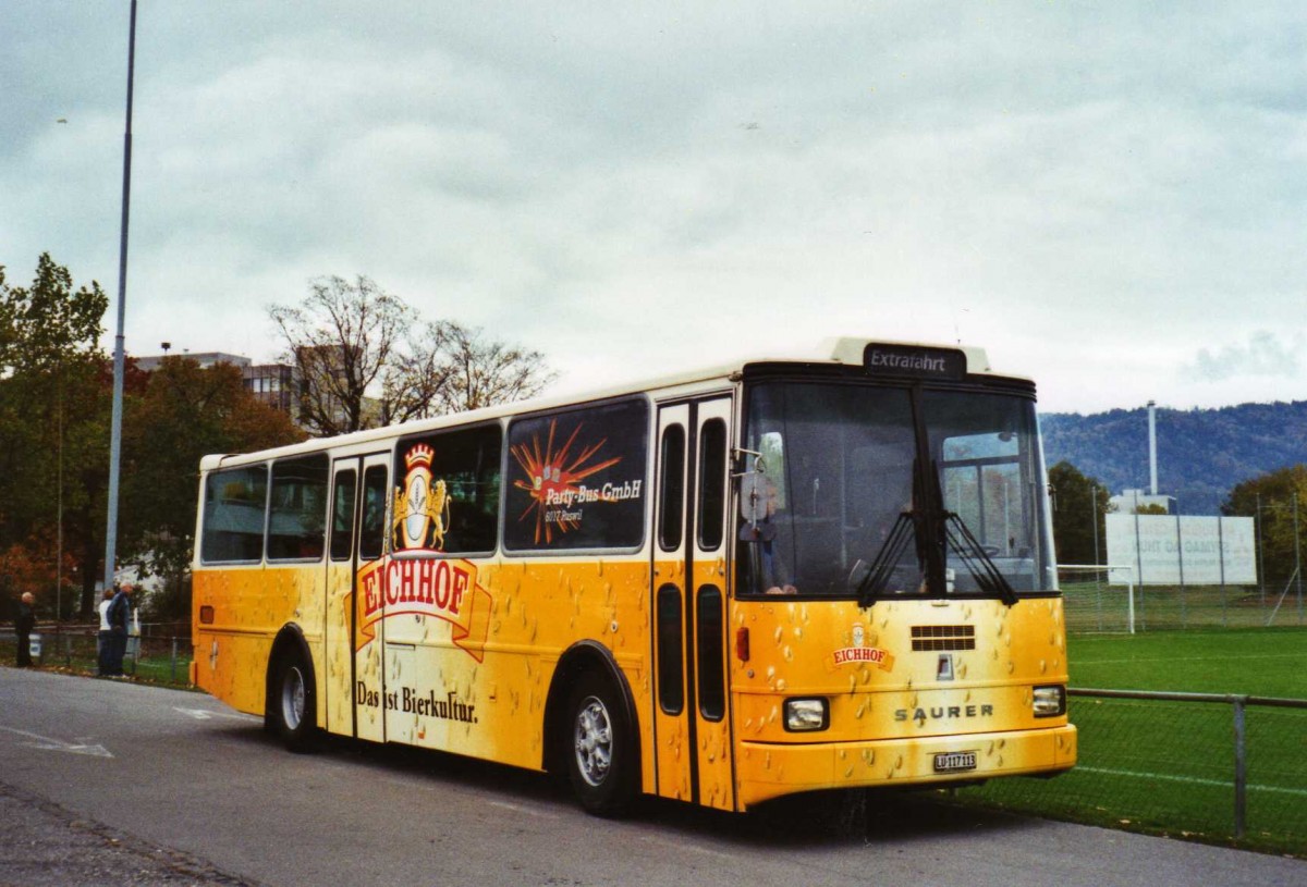 (121'814) - Party-Bus, Ruswil - LU 117'113 - Saurer/R&J (ex Stirnimann, Neuenkirch Nr. 42) am 25. Oktober 2009 in Thun-Lerchenfeld, Waldeck