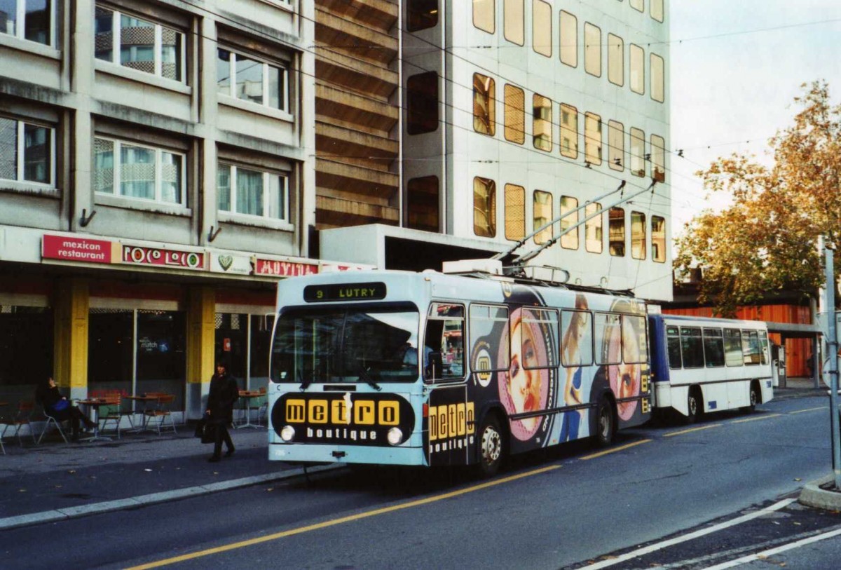 (122'322) - TL Lausanne - Nr. 786 - NAW/Lauber Trolleybus am 19. November 2009 in Lausanne, Chauderon