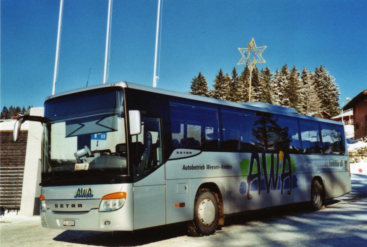 (123'516) - AWA Amden - Nr. 5/SG 39'005 - Setra am 3. Januar 2010 in Arvenbel, Arven