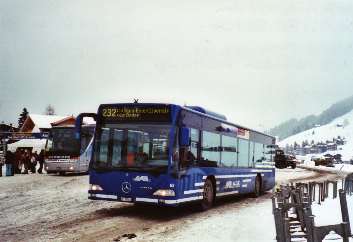 (123'535) - AFA Adelboden - Nr. 92/BE 26'704 - Mercedes (ex Nr. 4) am 9. Januar 2010 in Adelboden, Weltcup