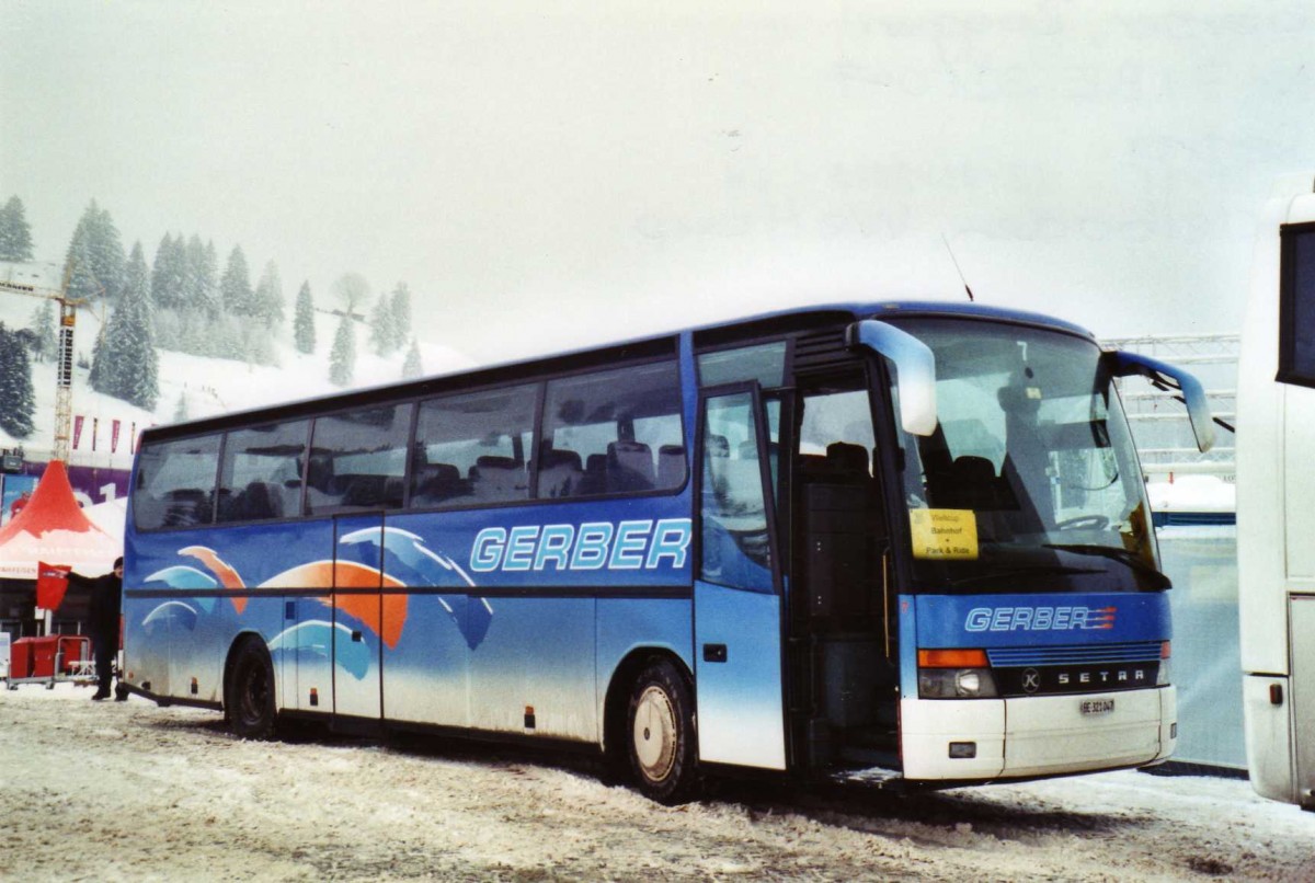 (123'607) - Gerber, Roggwil - Nr. 7/BE 321'047 - Setra am 9. Januar 2010 in Adelboden, Weltcup