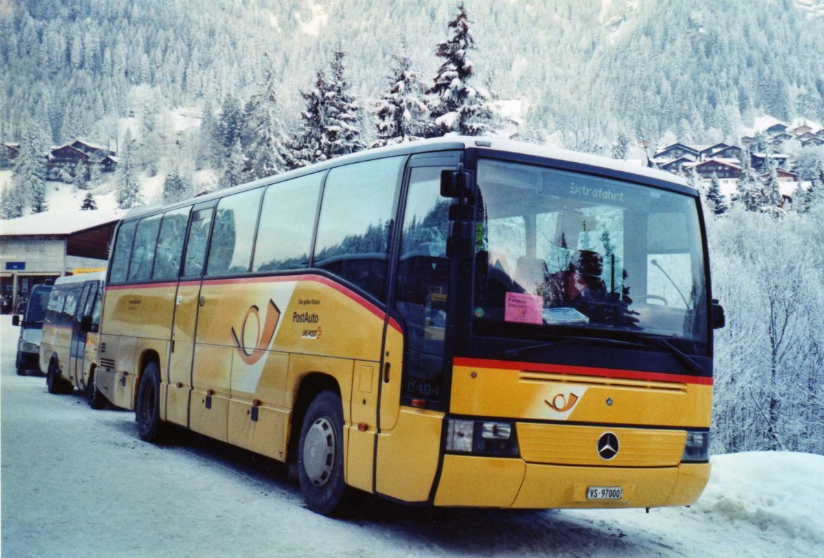 (124'011) - BUS-trans, Visp - VS 97'000 - Mercedes (ex Zimmermann, Visperterminen) am 10. Januar 2010 in Adelboden, ASB