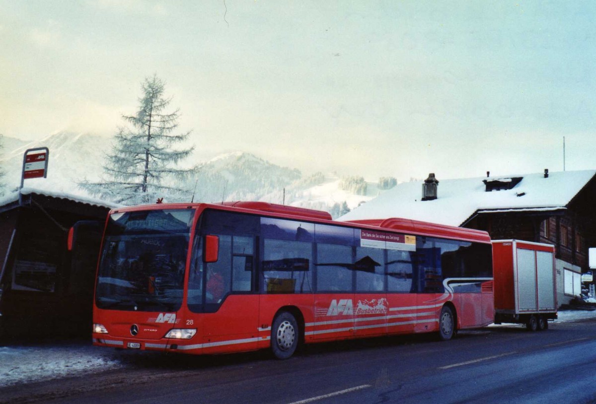 (124'016) - AFA Adelboden - Nr. 28/BE 43'089 - Mercedes am 10. Januar 2010 in Adelboden, Oey