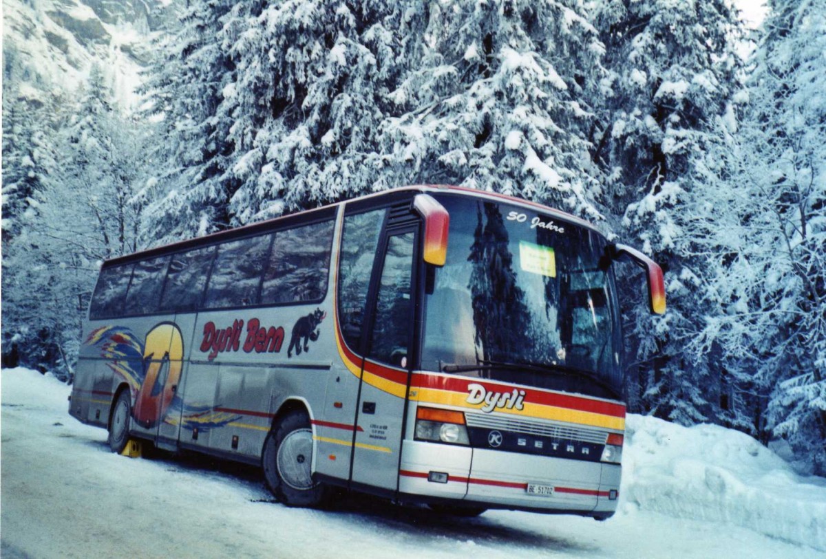 (124'024) - Dysli, Bern - Nr. 29/BE 51'702 - Setra (ex Balmer, Wilderswil) am 10. Januar 2010 in Adelboden, Unter dem Birg