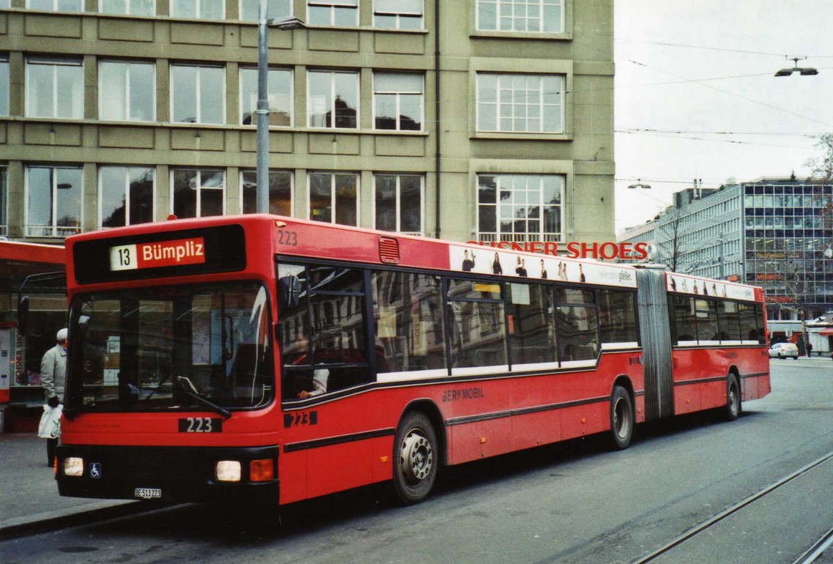 (124'332) - Bernmobil, Bern - Nr. 223/BE 513'223 - MAN am 15. Februar 2010 beim Bahnhof Bern