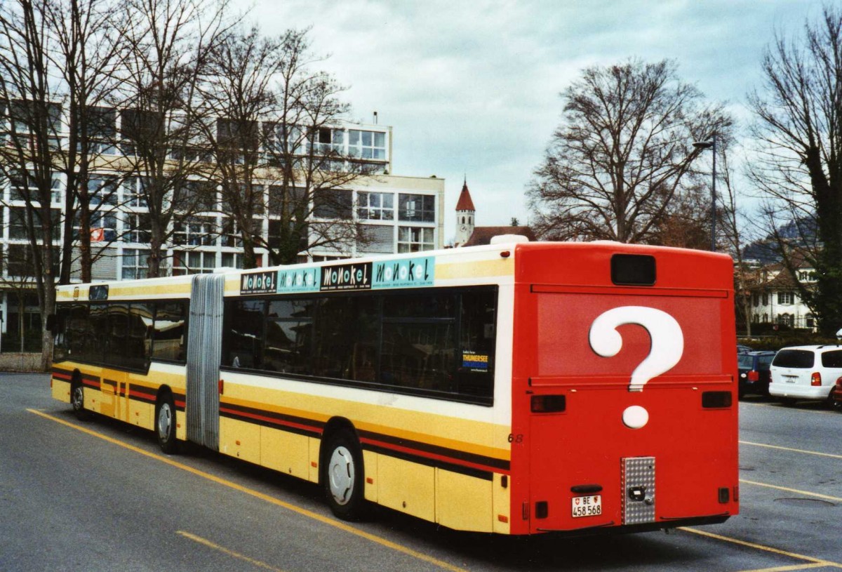 (125'207) - STI Thun - Nr. 68/BE 458'568 - MAN am 20. Mrz 2010 bei der Schifflndte Thun