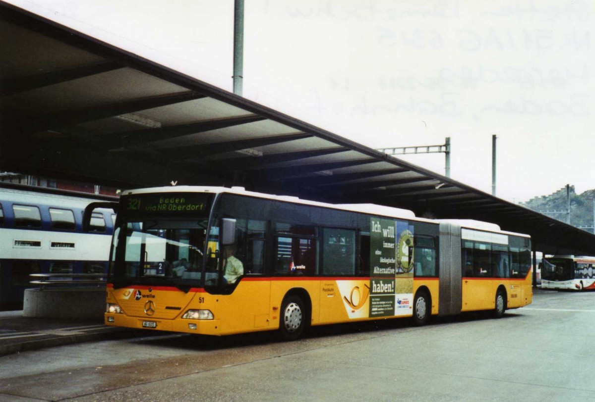 (125'432) - Steffen, Remetschwil - Nr. 51/AG 6315 - Mercedes am 14. April 2010 beim Bahnhof Baden