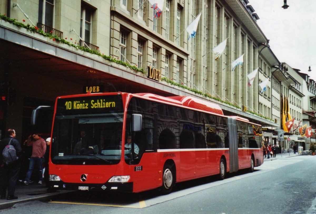 (126'125) - Bernmobil, Bern - Nr. 859/BE 671'859 - Mercedes am 13. Mai 2010 beim Bahnhof Bern