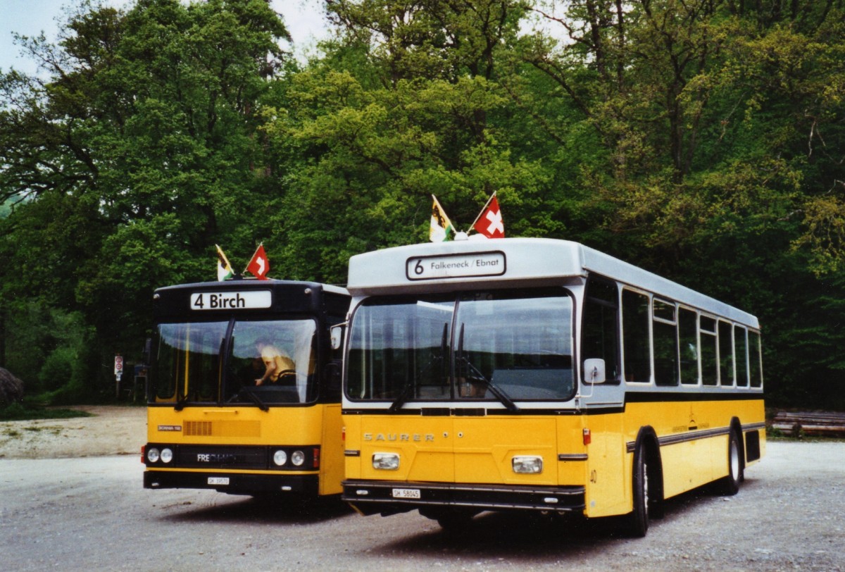 (126'222) - Wanner, Schleitheim - Nr. 40/SH 58'045 - Saurer/Hess (ex Ruklic, Schaffhausen; ex VBSH Schaffhausen Nr. 40; ex VBSH Schaffhausen Nr. 19) am 16. Mai 2010 in Schaffhausen, Solenberg