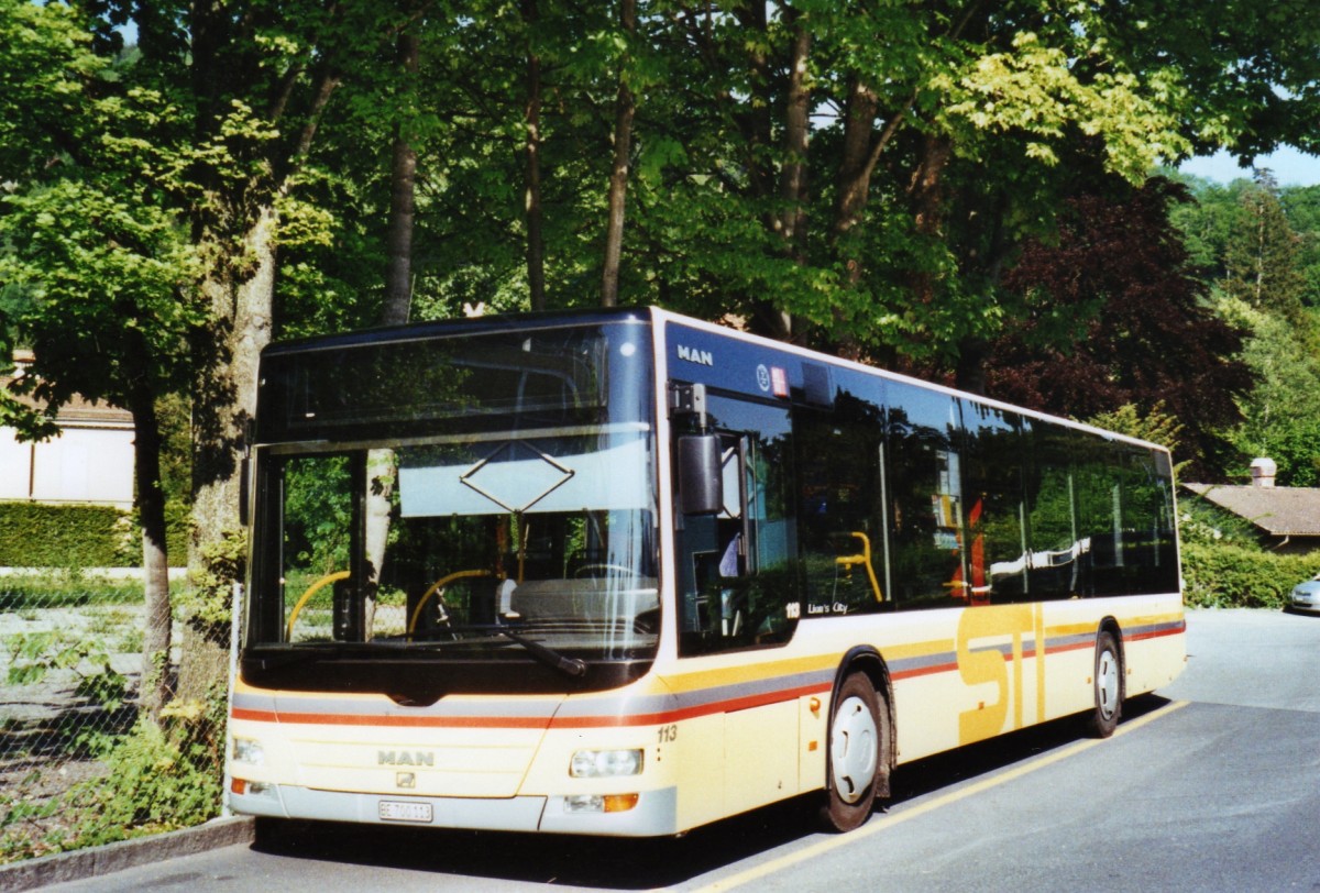 (126'516) - STI Thun - Nr. 113/BE 700'113 - MAN am 24. Mai 2010 bei der Schifflndte Thun