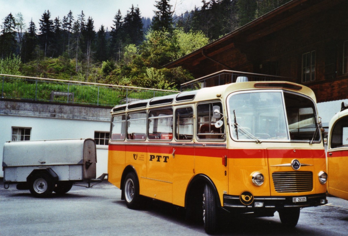 (126'706) - Schmid, Thrishaus - Nr. 9/BE 26'105 - Saurer/R&J (ex Geiger, Adelboden Nr. 9) am 29. Mai 2010 auf der Griesalp