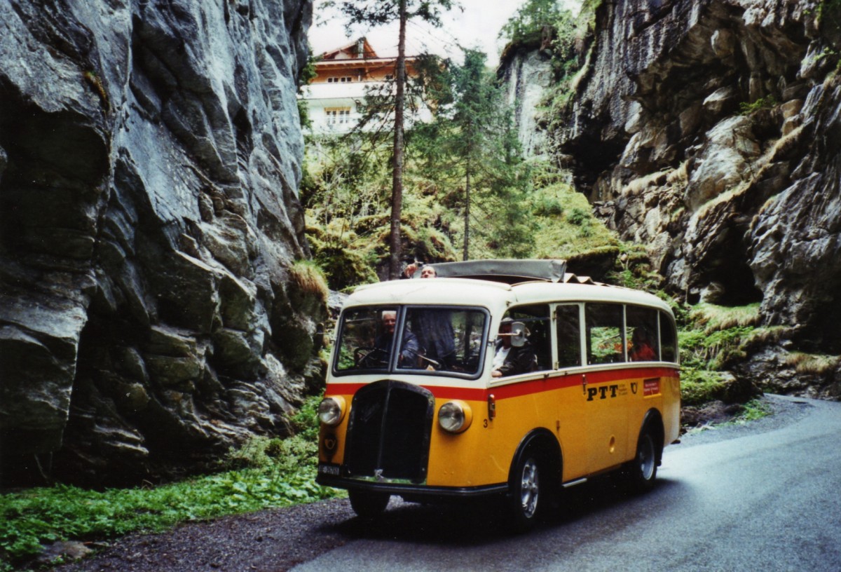 (126'728) - Schmid, Thrishaus - Nr. 3/BE 26'760 - Saurer/Gangloff (ex Geiger, Adelboden Nr. 3) am 29. Mai 2010 in der Griesschlucht bei der Griesalp