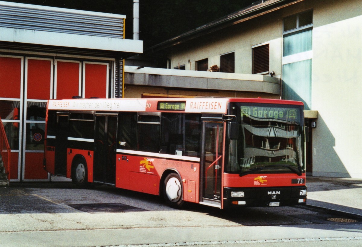 (126'923) - Peyer, Niederwangen - Nr. 73/BE 122'007 - MAN/Gppel am 14. Juni 2010 in Niederwangen, Garage