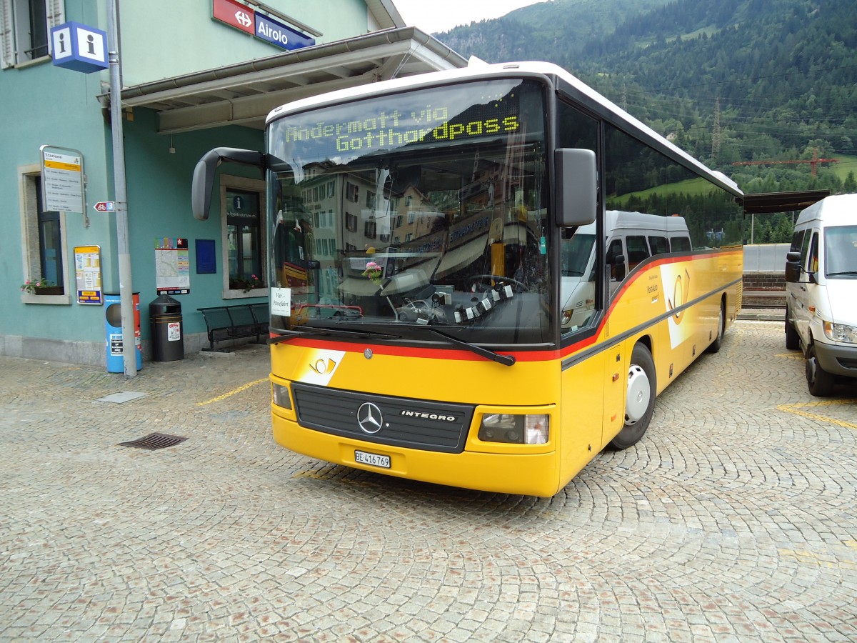 (127'566) - AVG Meiringen - Nr. 69/BE 416'769 - Mercedes am 4. Juli 2010 beim Bahnhof Airolo