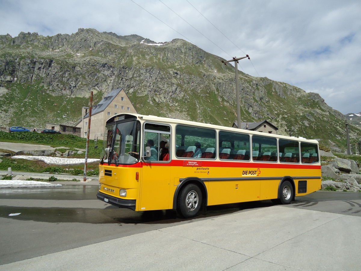 (127'591) - AVG Meiringen - Nr. 74/BE 607'481 - Saurer/R&J (ex P 24'357) am 4. Juli 2010 in Gotthard, Passhhe