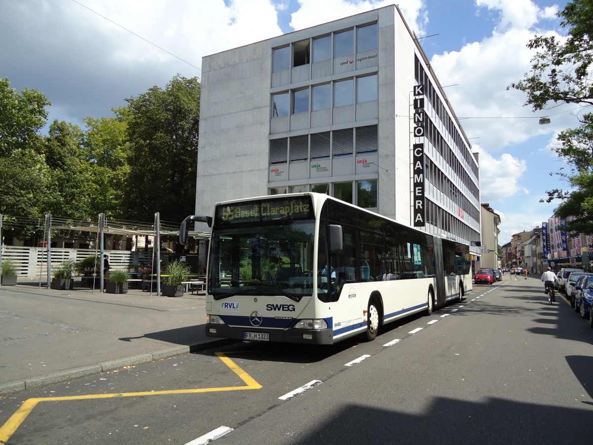 (127'693) - Aus Deutschland: SWEG Lahr - FR-H 1323 - Mercedes am 6. Juli 2010 in Basel, Claraplatz