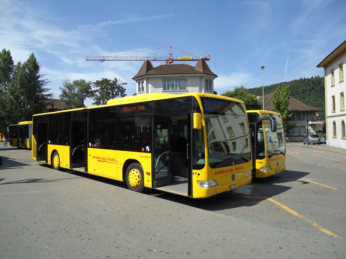 (127'700) - AAGL Liestal - Nr. 67/BL 7693 - Mercedes am 6. Juli 2010 beim Bahnhof Liestal