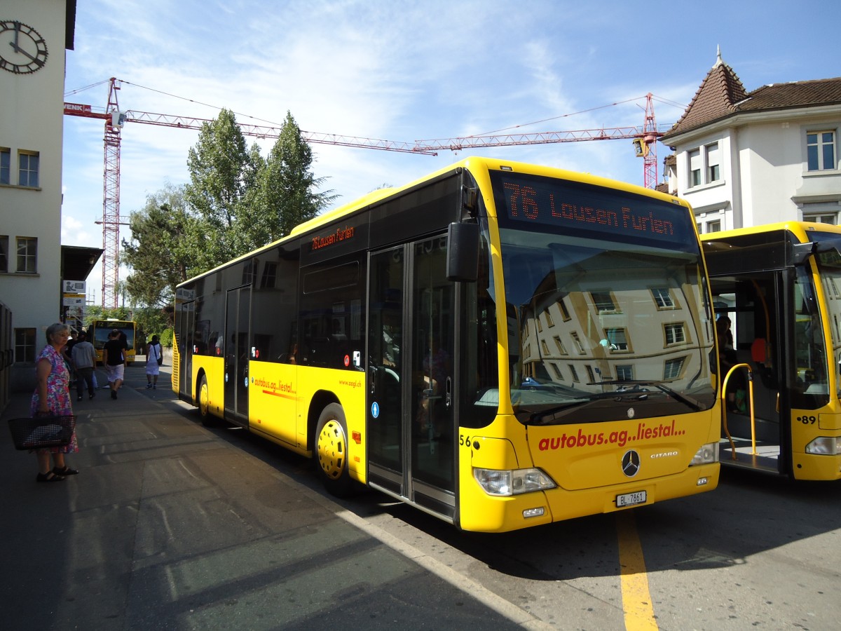 (127'703) - AAGL Liestal - Nr. 56/BL 7861 - Mercedes am 6. Juli 2010 beim Bahnhof Liestal