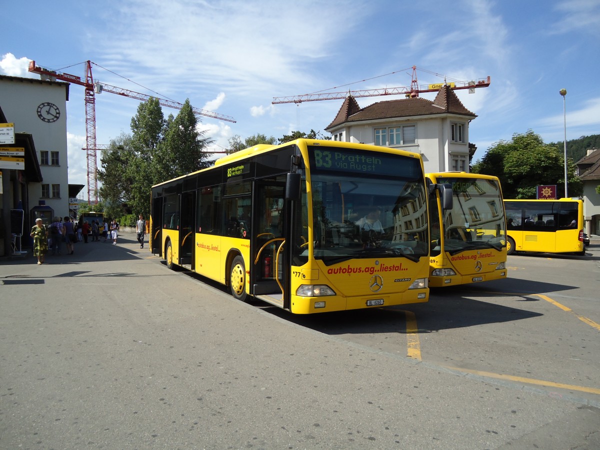 (127'705) - AAGL Liestal - Nr. 77/BL 6260 - Mercedes am 6. Juli 2010 beim Bahnhof Liestal