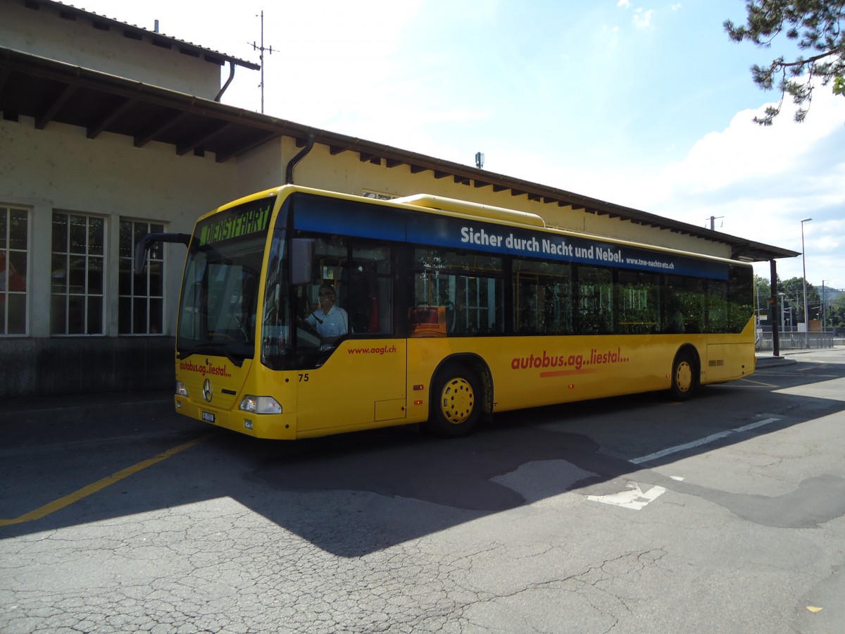 (127'708) - AAGL Liestal - Nr. 75/BL 7323 - Mercedes am 6. Juli 2010 beim Bahnhof Liestal