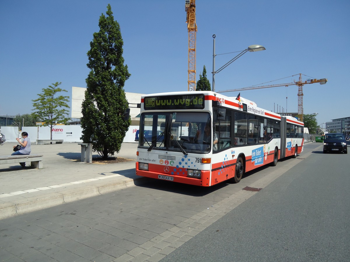 (127'909) - WVG Wolfsburg - Nr. 791/WOB-AX 91 - Mercedes am 9. Juli 2010 beim Hauptbahnhof Wolfsburg