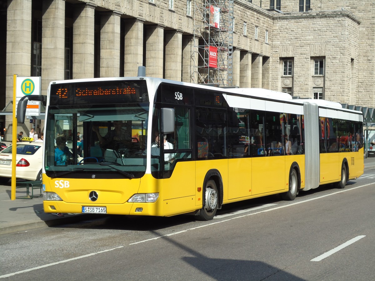 (127'924) - SSB Stuttgart - S-SB 7165 - Mercedes am 10. Juli 2010 beim Hauptbahnhof Stuttgart