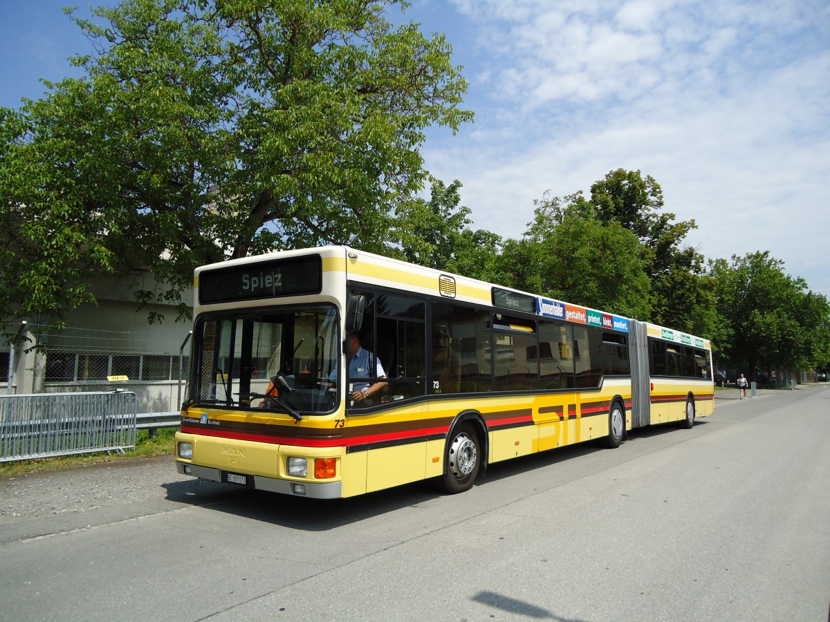 (127'947) - STI Thun - Nr. 73/BE 387'073 - MAN am 11. Juli 2010 in Thun, Rtlistrasse