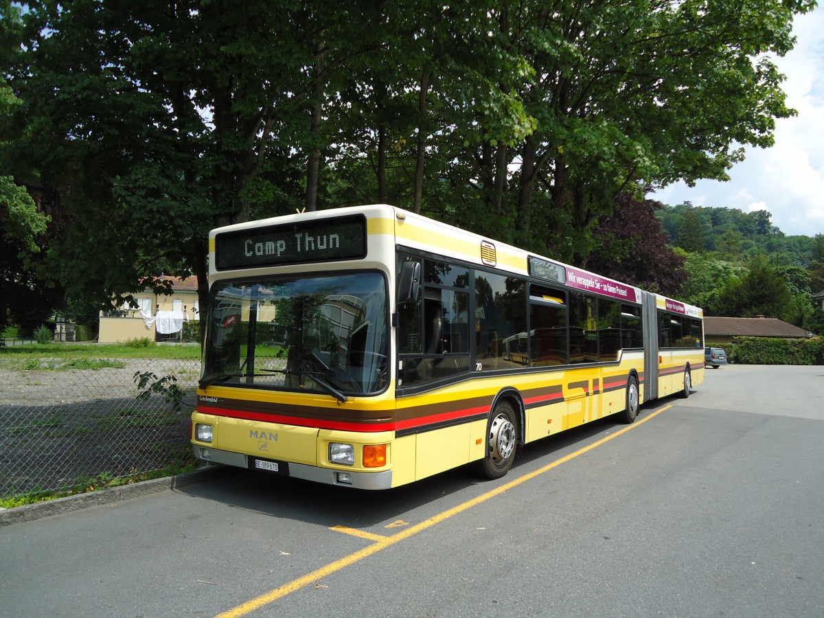 (127'954) - STI Thun - Nr. 70/BE 389'670 - MAN am 11. Juli 2010 in Thun, Rtlistrasse