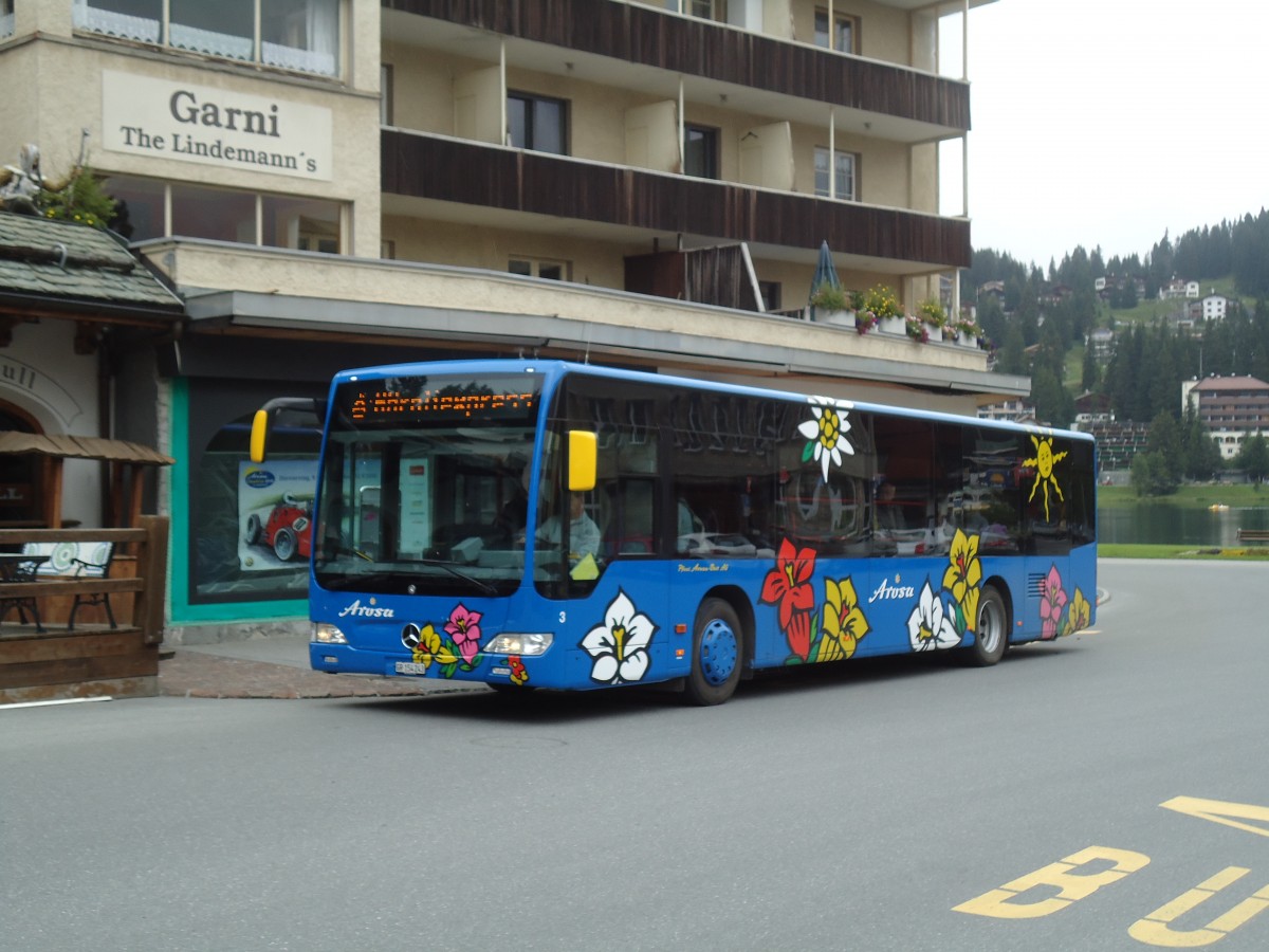 (128'712) - Pfosi, Chur - Nr. 3/GR 154'243 - Mercedes am 13. August 2010 in Arosa, Weisshornbahn